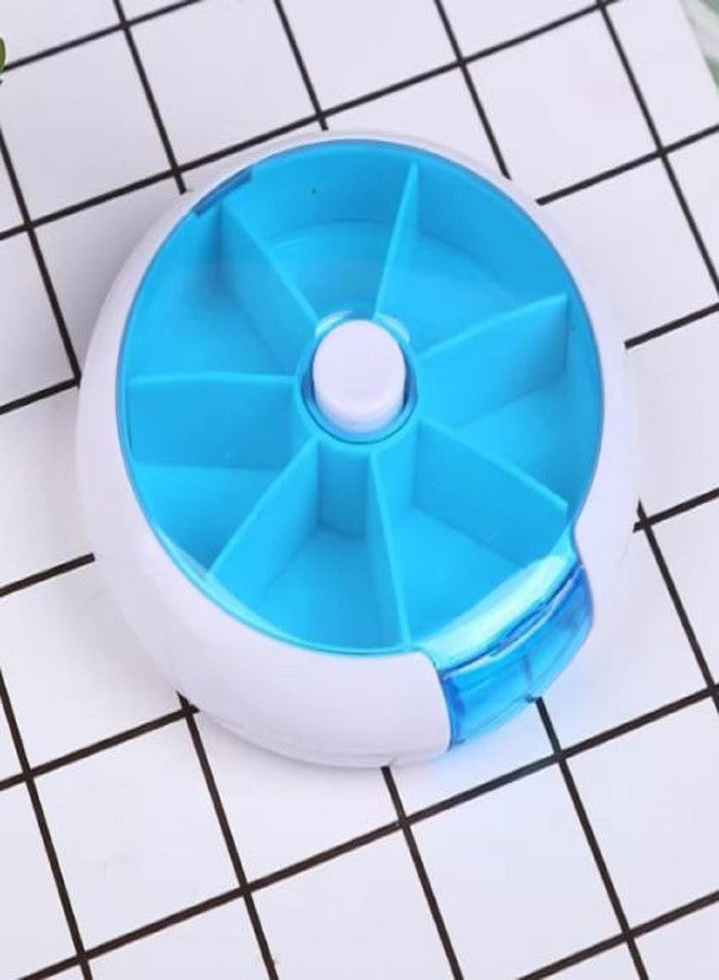 Mopslik 7 Days Pill Box Rotating Organizer with Moisture-Proof 7 Cell Medicine Planner Container for Vitamins Tablets BPA Free Reminder Storage (Pack Of 1) - Image 4
